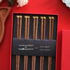 LUVHOO Lucky Cat Wenge Wood Chopsticks Gift Set (5 Pairs)