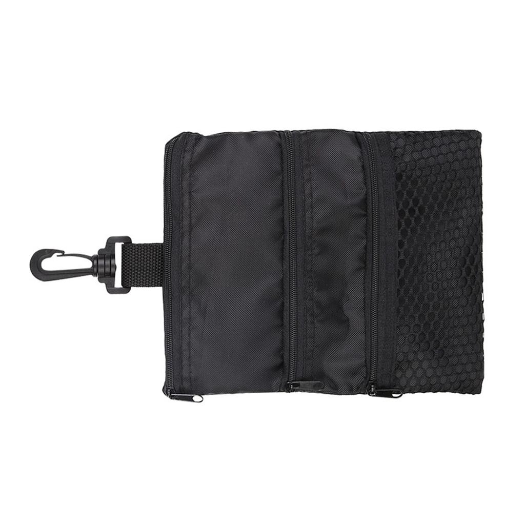 Portable Golf Ball Accessories Multi Pocket Black Zipper Handbag Bag