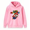 Kids Boys Girls Long Sleeve Crewneck Hoodie, Cute Cartoon Game Character Print Casual Pullover Sweatshirt, Comfortable Soft Cotton Top For Daily Outdo