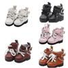 1Pair Doll Shoes Mini Doll Shoes Chain Shoes PU Leather EXO Doll Boots BJD Doll PU Shoes  Kids Gifts