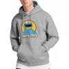 Sesame Street Unisex Adult Cookie Monster Layered Heather Hoodie