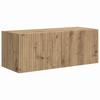 TV Wall Cabinet 78.5 X 31 X 29.5 Cm Crafted Wood Oak