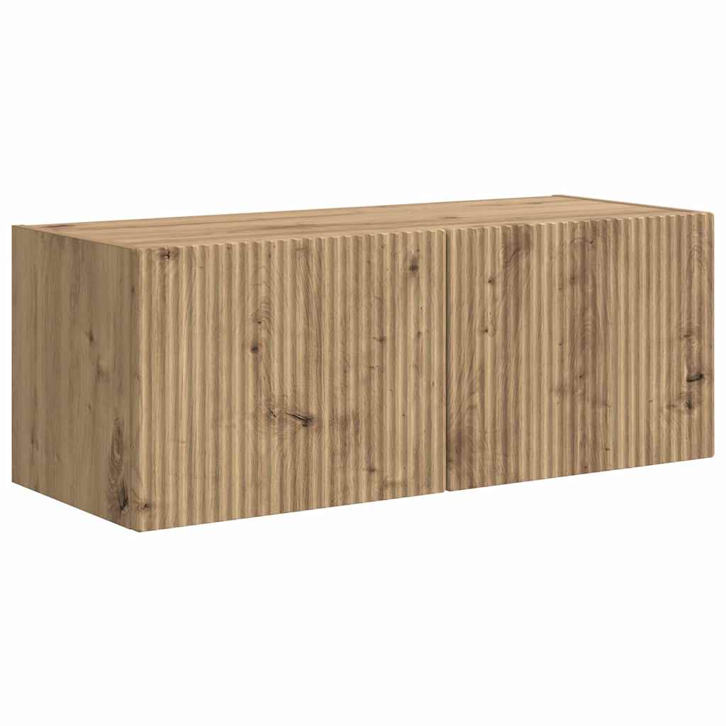 TV Wall Cabinet 78.5 x 31 x 29.5 cm Crafted Wood Oak