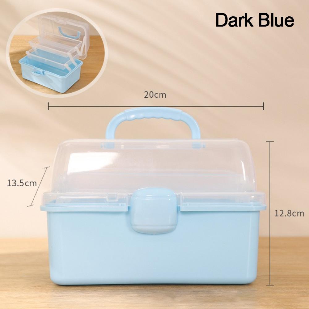 Three-layer Stationery Case Foldable Toy Box New Nail Art Organizer