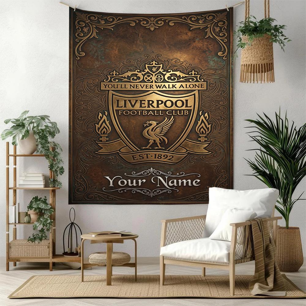 Liverpool Fc Custom Your Name Wall Decor Tapestry Art For Pet Memorial Birthdaywedding Party Backdrop Family Gift