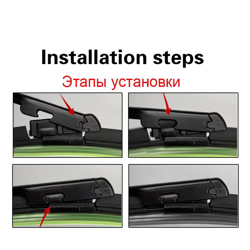 Car Wiper Blade Blades For Fiat Panda 2003-2012 22"+ 16" Windshield Windscreen Clean Naturl Rubber Car Wipers Accessories