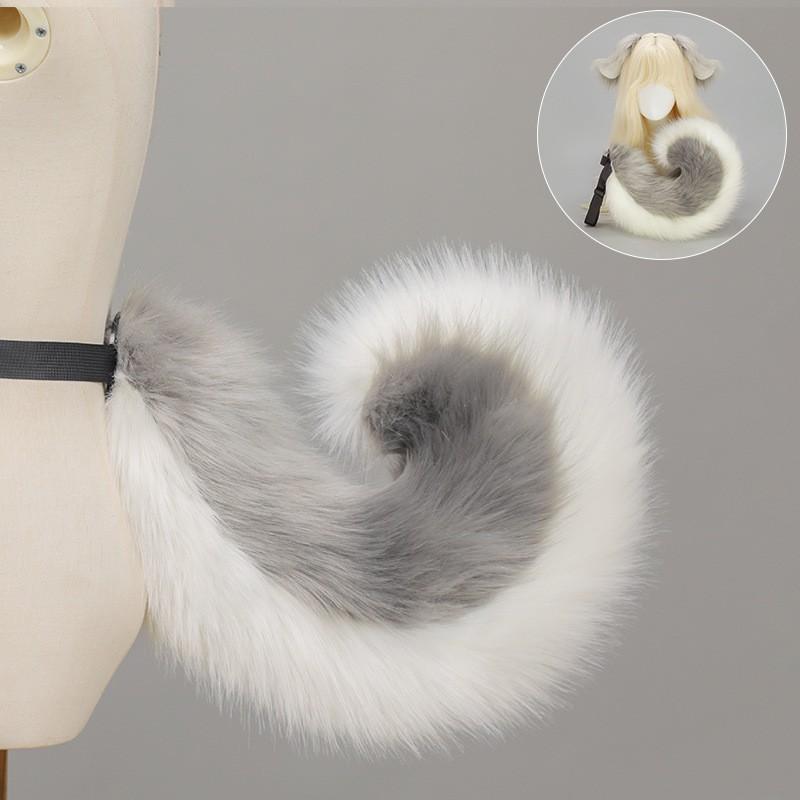 Handmade Floppy Dog Ear Headband With Curly Tail Cosplay Accessory Anime Convention Lolita Costume