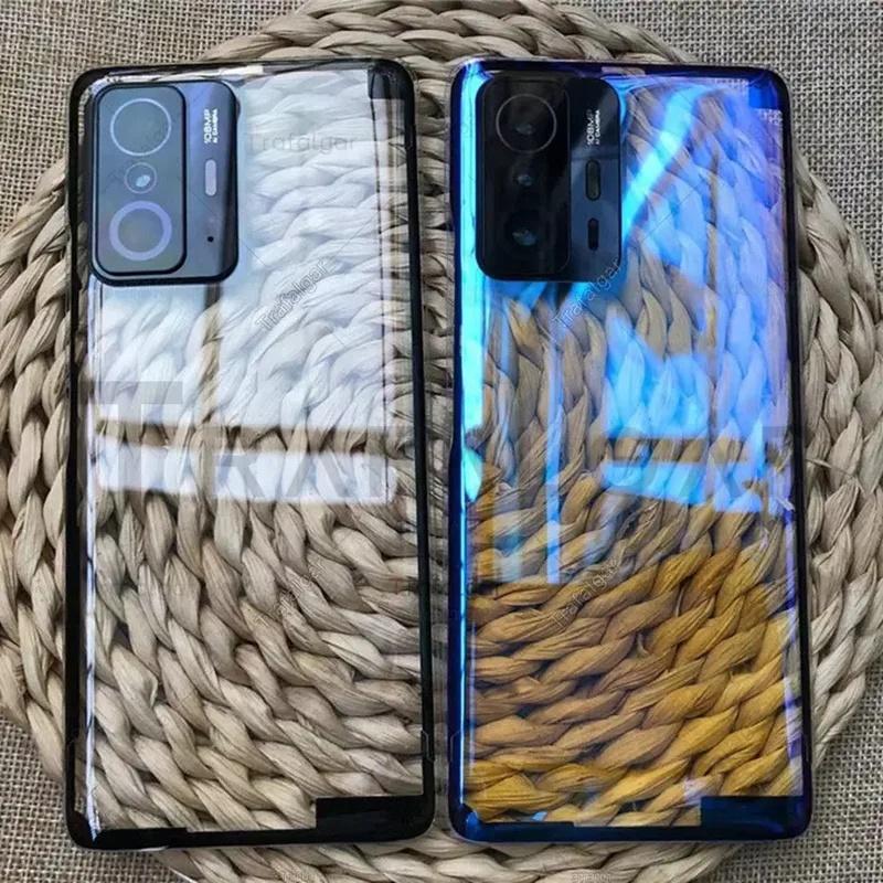 Parts Transparent Glass Battery Back Cover for Xiaomi 11T Pro Replacement+Adhesive Sticker for Xiaomi 11T Mobile Phone