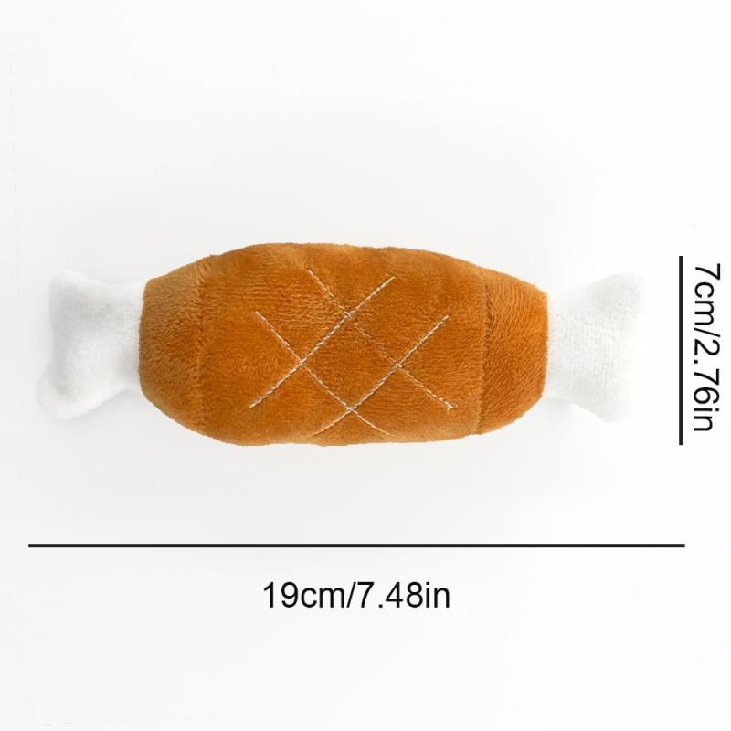 Плюшевая игрушка для домашних животных в форме куриного бедра, мягкая игрушка для собак, пищащие игрушки для домашних животных, собак и кошек, уход за зубами