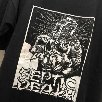 Винтажная Septic Death Pushead группа Унисекс Подарок для фаната S до 5XL Футболка BT1268