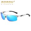 aoron Fashion Polarized Sunglasses Vintage Alloy Sun Glasses Retro Luxury Aluminum Frame Goggles for Men