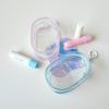 Fromkids Transparent Multi-Pouch 2-Piece Toddler/Children Elementary School Lip Balm Keychain Case
