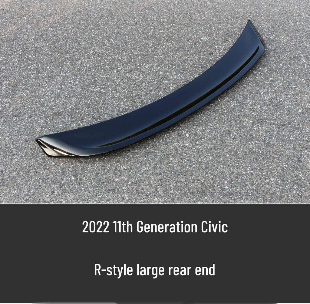 Улучшения для Honda Civic 11-го поколения 2022 года: передний сплиттер, задний спойлер, диффузор, жалюзи, задний бампер.