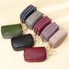 Genuine Leather Coin Purse with Key Ring Card Holder Pouch for Women Men Small Wallets for Women