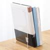 1Pc Transparent Acrylic Bookend Stand Bookshelf Desktop Decorative Storage Rack