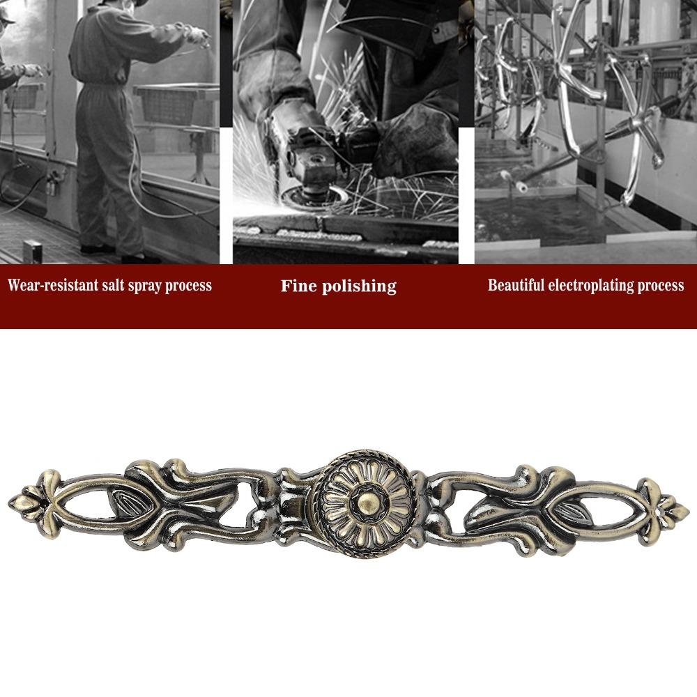 4pcs Durable Drawer Pulls Antique Bronze Door Handles Vintage Cabinet Handles Kitchen