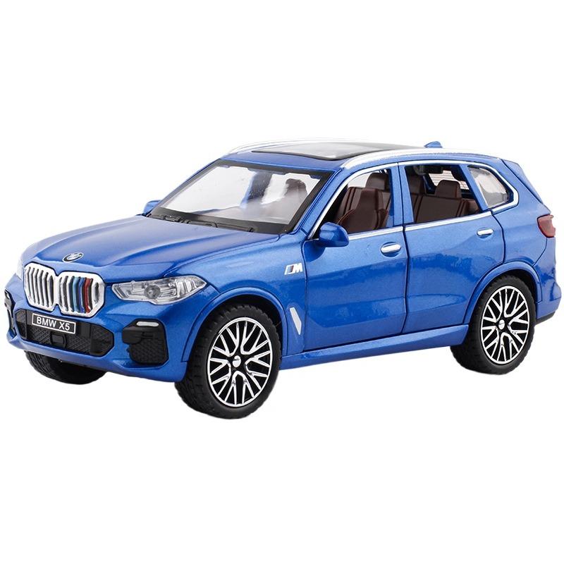 1/32 Scale BMW X5 SUV Alloy Car Model Diecasts Metal Toy Vehicles Car Model High Simulation Collection Sound Light Childrens Toy Gift