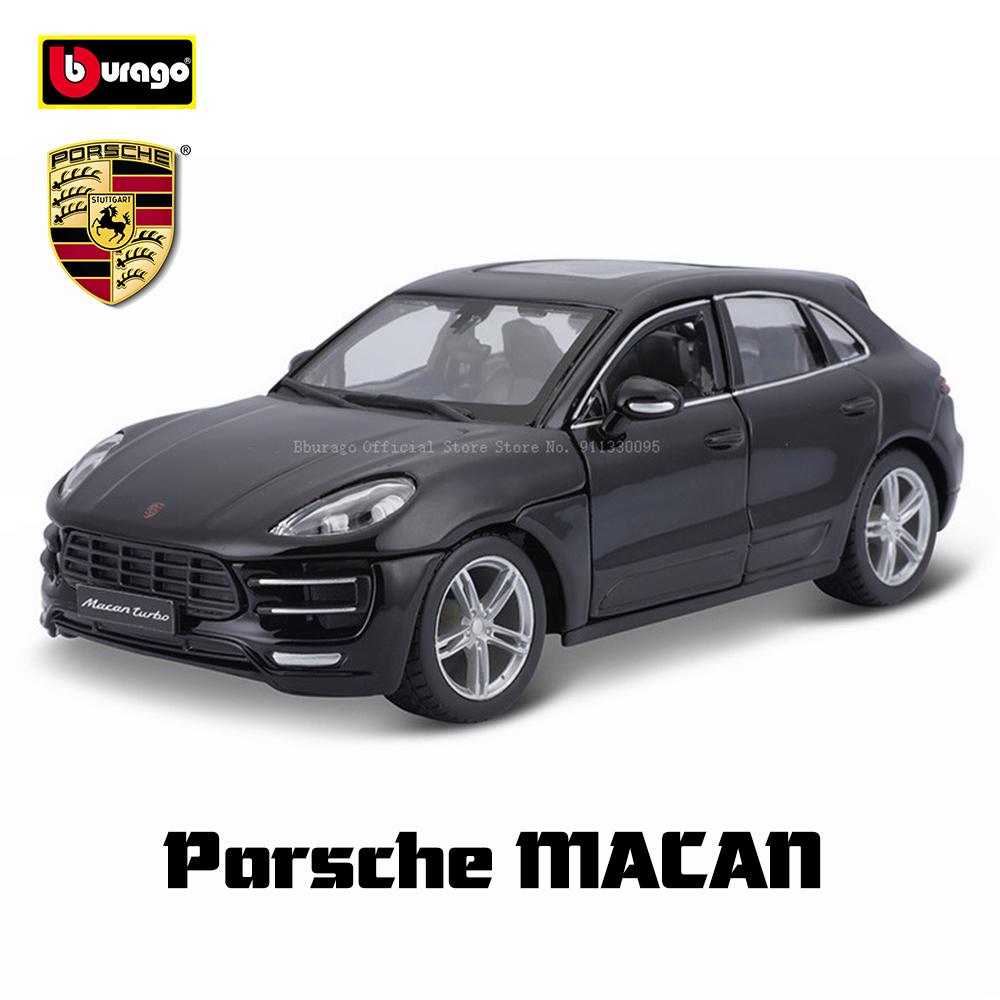 AABKO1 Bburago 1:24 Porsche 911 GT3 Taycan Turbo S 718 Boxster simulation alloy car model crafts decoration collection toy tools gift