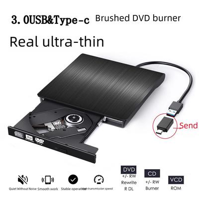 Ультратонкий внешний DVD-рекордер и проигрыватель USB 3.0, скорость 8x