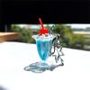 3D Simulation Cherry Cream Cup Anti-lost Phone Strap Ice Cream Key Chain  Bag Decorations