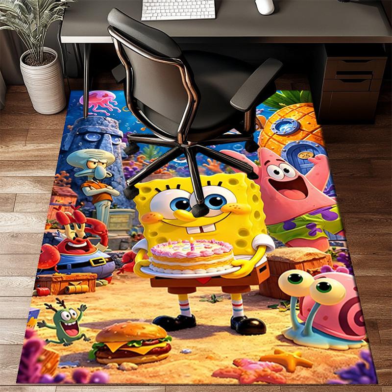 Sponge Underwater Adventure Floor Mat for Living Room, Game Rooms, Office, Bedroom, Office Floor Mat Playful Design, Christmas fan gifts
