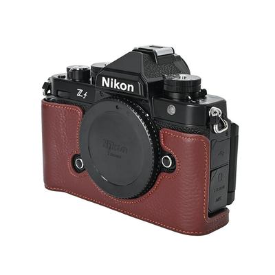 Получехол для камеры из натуральной кожи с рисунком личи для Nikon Zf ZF, нижняя крышка с отверстием для батареи