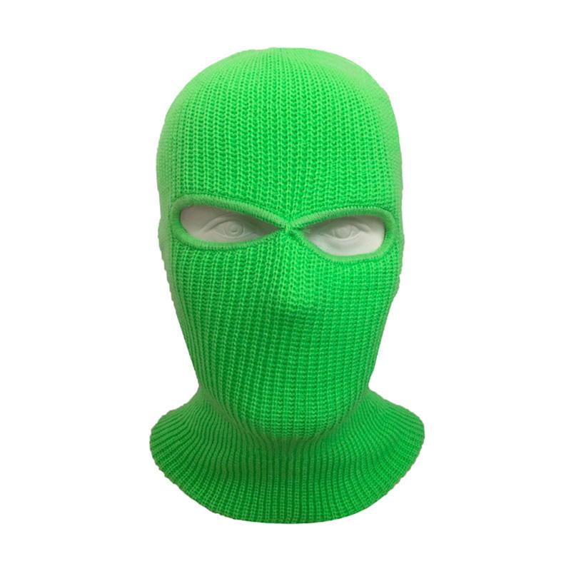 Motorcycle Ski Full Face Masks Cover Windproof Winter Warm Hat 2 Holes Soft Comfortable Windproof Knit Hat Scarf