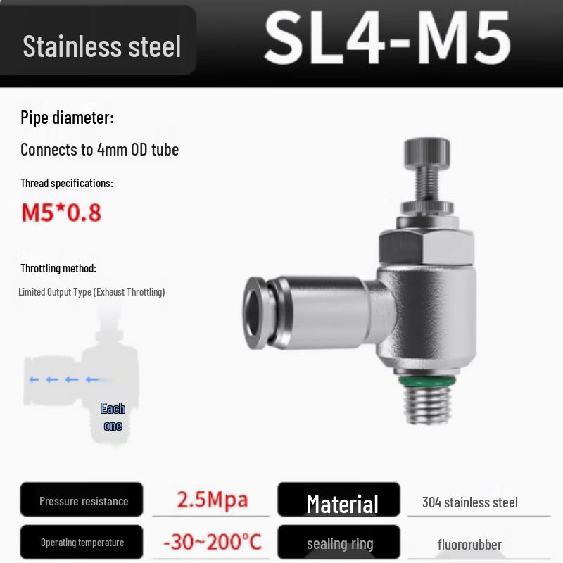 Qizhou 304 SS Pneumatic Adjustable Flow Control Valve