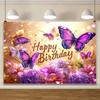 Beautiful Butterfly Flowers Photography Background Banner Party Decoration Girls Gift Baby Shower Birthday Backdrop Custom Props18