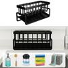 Kitchen Sink Rack Organizer Kitchen Sink Sponge Holder With Self-draining Tray Dish Soap Scrub Dishcloth Shelf Stainless Steel