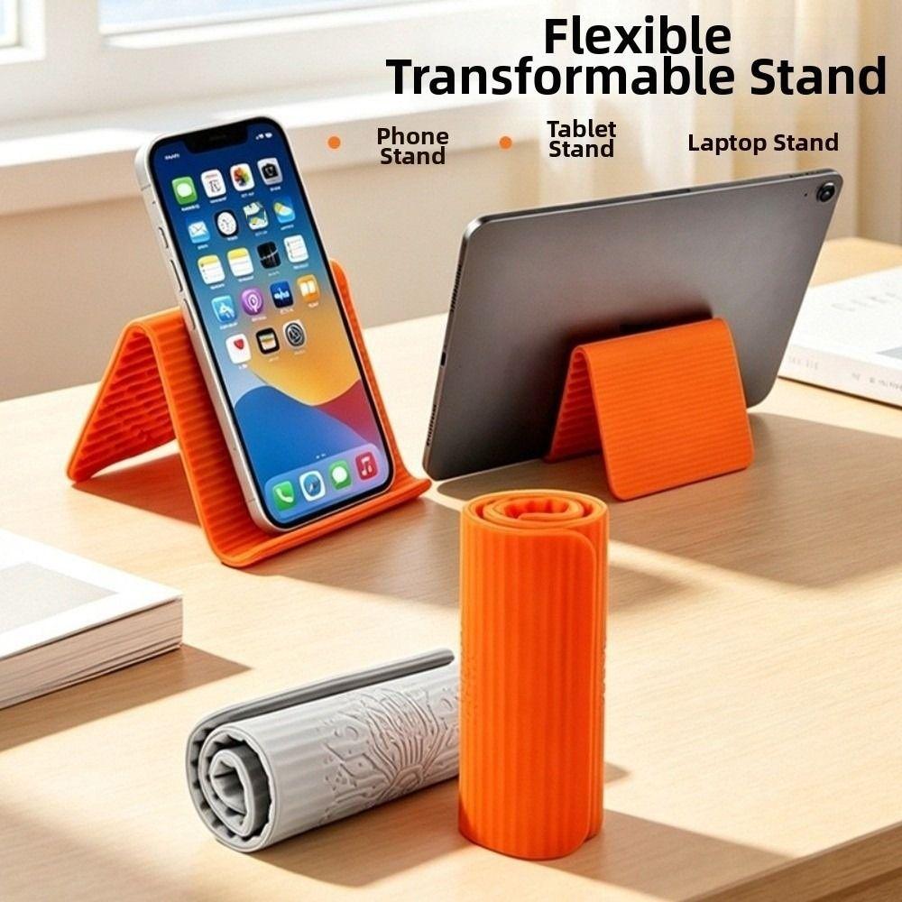 Adjustable Foldable Silicone Phone Holder Flexible Airplane Phone Holder Aluminum Phone Stand