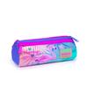 coral high Kids Lavender Pink Flamingo Patterned Three Compartment Pencil Bag 22005