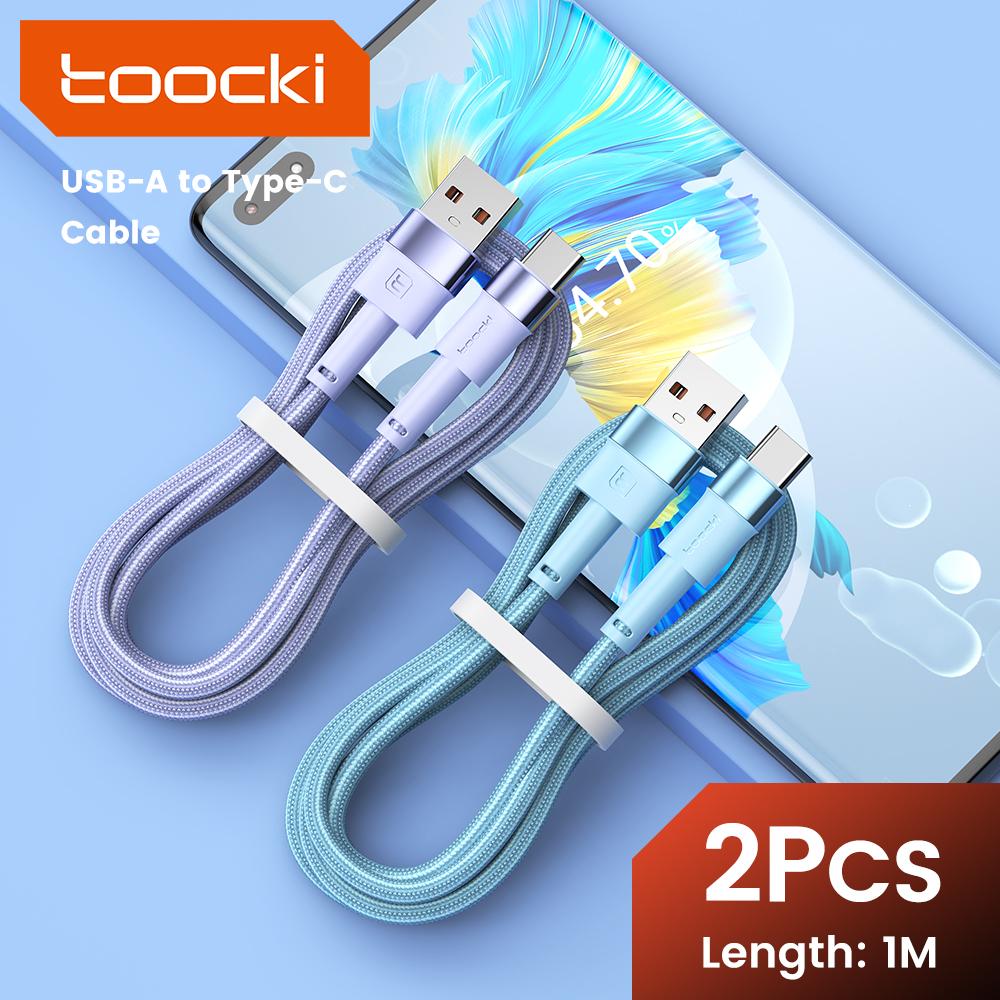Toocki 2 шт. 3A USB C Кабель Тип C Для 12t Pro Realme Redmi 12 Pro Poco F3 X4 GT Кабель для быстрой зарядки Data Cord Wire