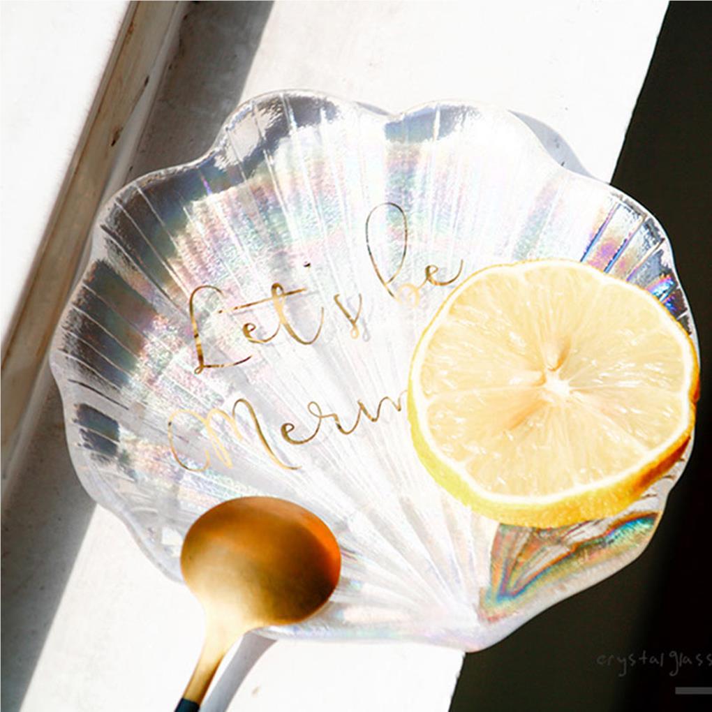 Раковина Форма Тарелка Кольцо Ювелирные Изделия Поднос Стеклянная Текстура Реквизит Для Фотографии Бытовая Мебель Ресторан Тумбочки Украшения