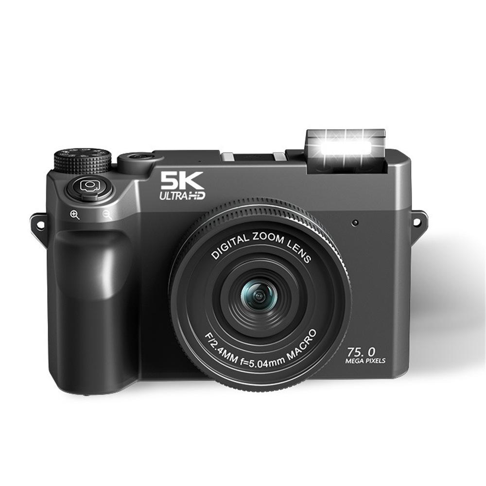 WD07 Mirrorless Digital Camera, 8MP, HD 5K, Dual Front and Rear Cameras, Beauty Self-timer.