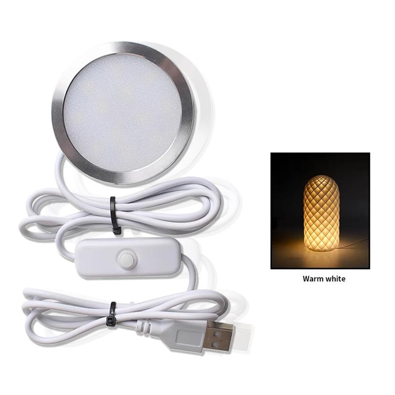 3D Printer Part for Bambu Lab LED Lamp Kit 001 DIY Model Hardware Without Shell Warm White DC 5V 3D Printer Adjustable Light Kit