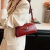 Красная невеста сумка на одно плечо новая простая универсальная сумка через плечо французские женские сумки из текстурной кожи для вечеринок тренд