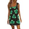Women's Fashion Casual Printed Sleeveless Drawstring Dress With Pockets