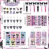 72pcs Cartoon Party Favors, Cartoon Birthday Party Favors Set - Bags Key Chains Stickers Foil Balloons etc Cartoon Party Supplies