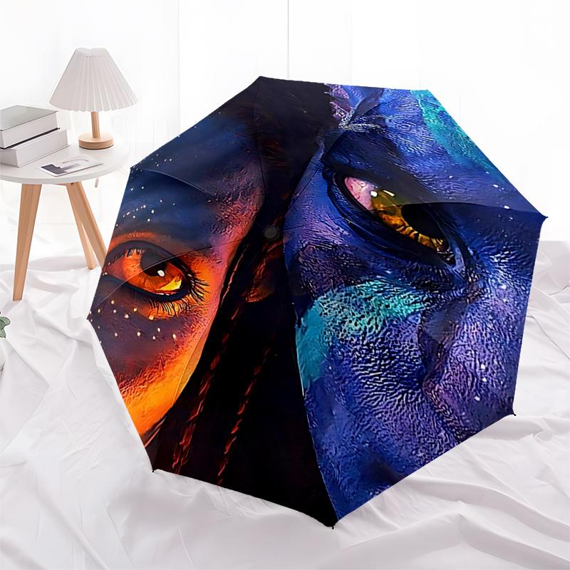 Avatar Inspired Umbrella: Automatic Opening & Closing, Foldable Design, 8 Bone Frame Perfect for Fans, Travelers, and Everyday Use!0171b