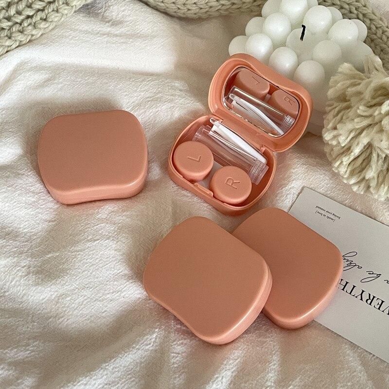 White Pink Yellow Glasses Cosmetic Contact Lenses Box Contact Lens Case For Eyes Travel Kit Holder Container Travel Accessaries