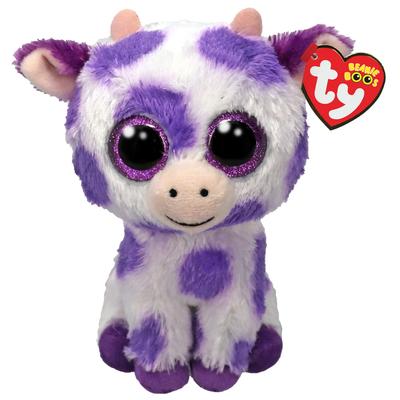 TY Beanie Boo Этель - Пятнистая фиолетовая корова - 6 дюймов