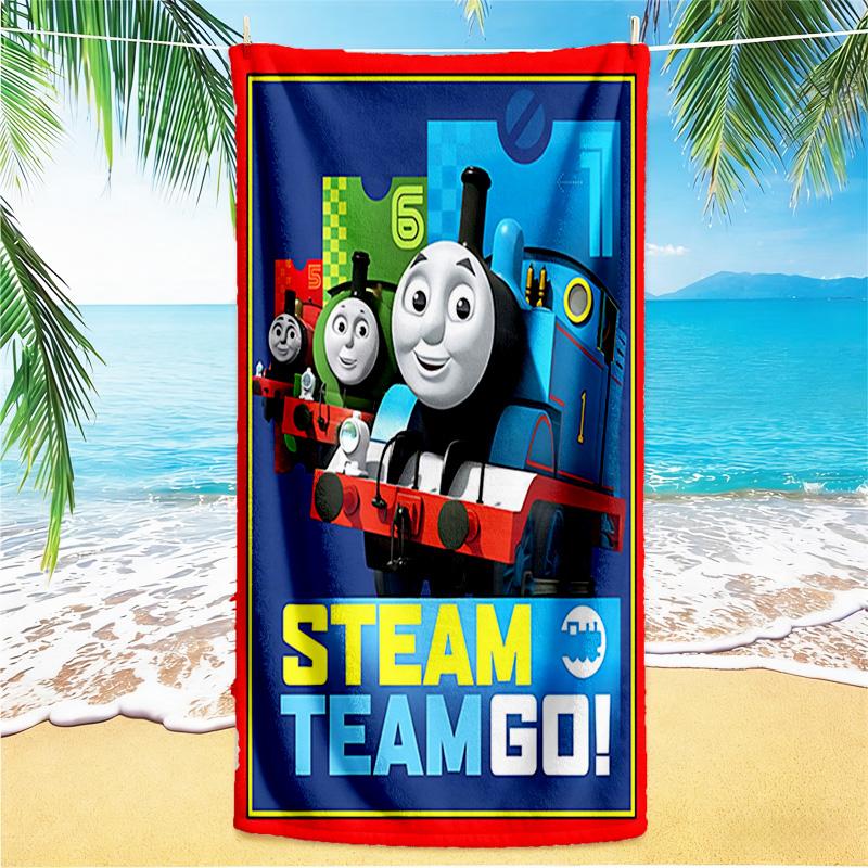 1pc Thomas Friends Thomas Way beach towel,quick drying absorbent beach towel,outdoor sports swimming beach towel,Soft and comfortable Y73019