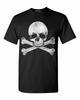 Pirate Skull Crossbones Distressed T-shirt Jolly Roger Halloween Shirts