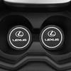 2Pcs Car Coaster PVC Logo Water Cup Pad Anti Slip Mat Accessories For Lexus FSPORT LBX NX RX 350h 450h ES UX 300e GS GX IS LS