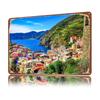 Manarola Italy Travel City Personalized D Textured Metal Poster Wall Art Vintage Tin Signs for Decor Room Decoration Gaming