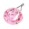 Pet Sun Hat with Ear Holes Adjustable Tie-Dyed Bucket Hat Outdoor Round Brim Sun Protection Hat for Small Medium Dogs Cats