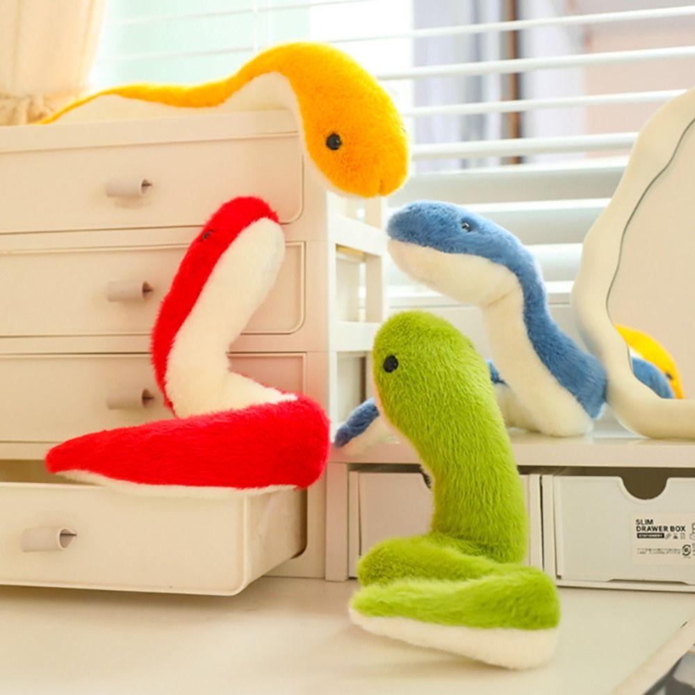 Soft Cotton Stuffed Snake Toy Stuffed Animal Simulated Snake Plush  Home Decoration