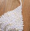 Two-Piece Fashionable Swimsuit Pearls Beads Sexy White