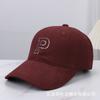 New letter-encrusted diamond solid color cap spring and summer casual versatile large brim showing face small outdoor sunshade baseball cap